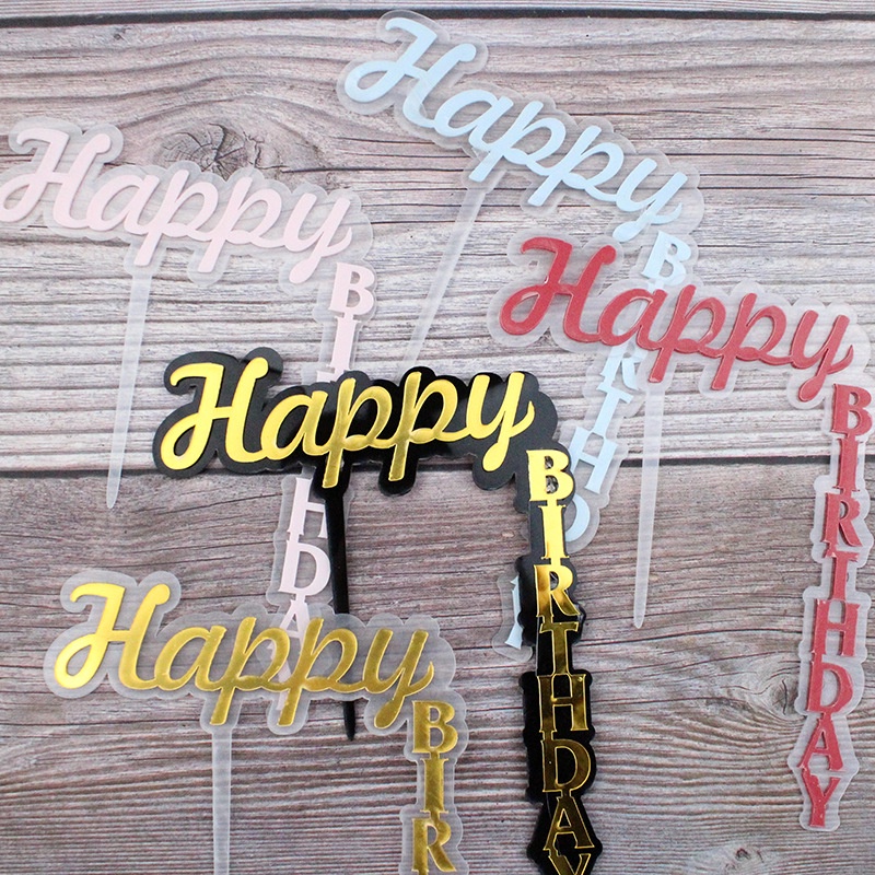 Thẻ Treo Trang Trí Bánh Kem Bằng acrylic Hình Chữ Nhật Tiện Dụng