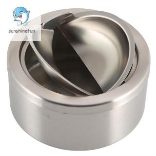 Gạt Tàn Thuốc Bằng Thép Không Gỉ Có Nắp Đậy Tiện Dụng