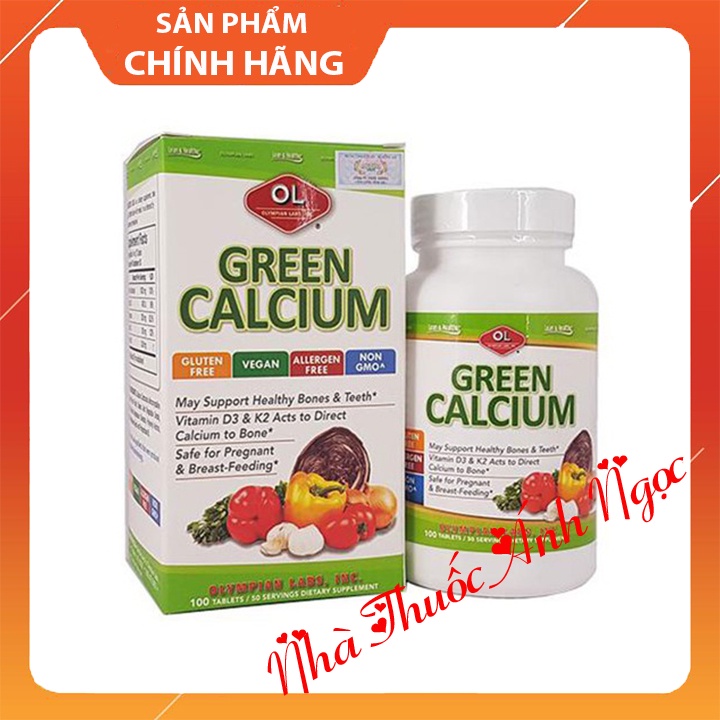 Green Calcium - bổ sung canxi hữu cơ cho trẻ em, người lớn, phụ nữ có thai,phòng tránh loãng xương phụ nữ sau mang thai
