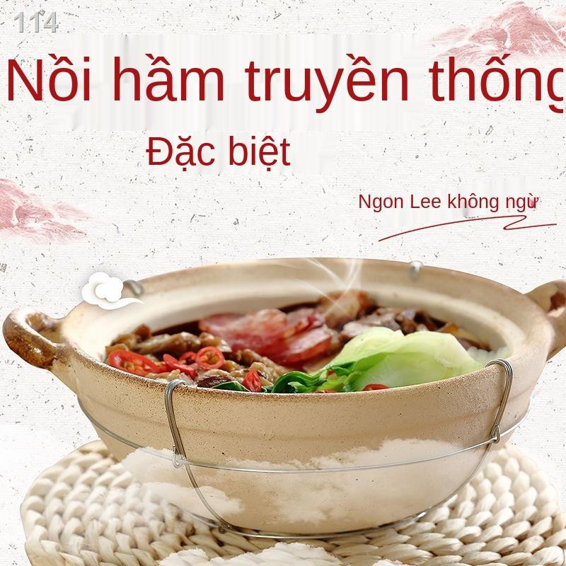 Miễn phí vận chuyển Nồi đất truyền thống Quảng Đông Nồi đất với nồi đất nung hở dùng trong gia đình Nồi đất nhỏ Hầm gạoK