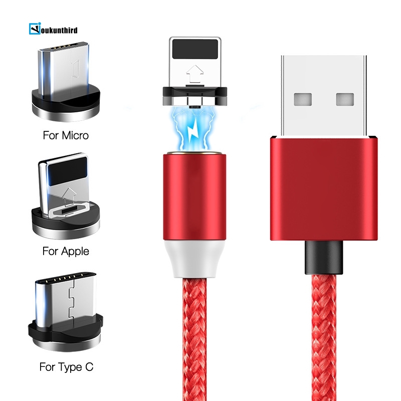 Cáp sạc nhanh KABEL có đèn LED Micro USB + Lightning