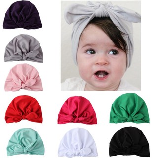 Mũ turban nơ cho bé gái