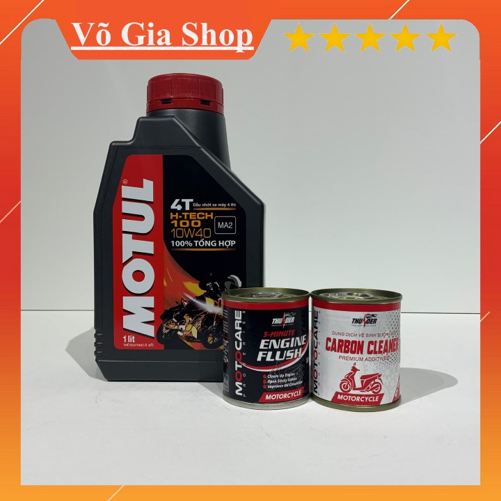 Nhớt Motul H-Tech 100 10w40 MA2 1L - Nhớt Xe Số Cao Cấp Full Tổng Hợp Chính Hãng