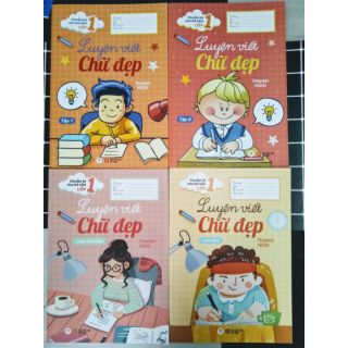 Set 4 quyển tập viết chữ đẹp cho bé 4-6 tuổi