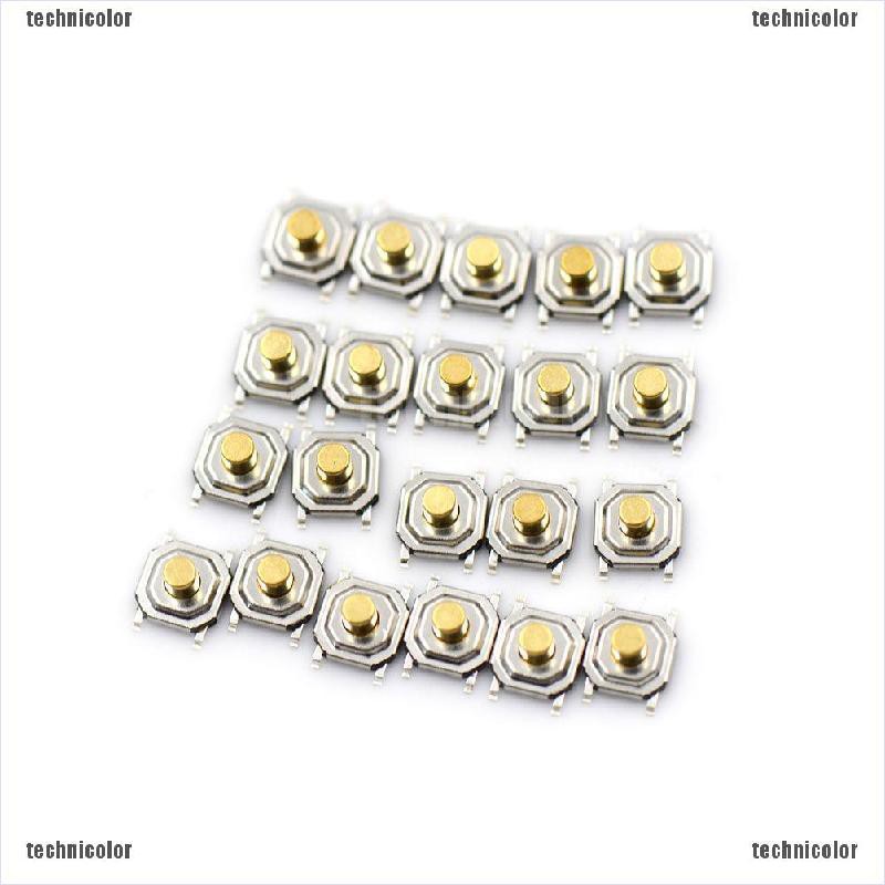 Set 20 Nút Nhấn Không Thấm Nước Bằng Đồng 4x4x3mm