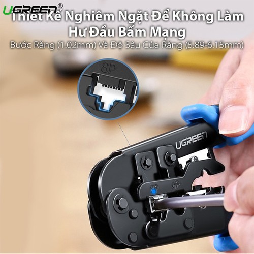 Kìm Bấm Mạng Đa Năng (Cat5/Cat6 RJ45+RJ11) Ugreen 20102