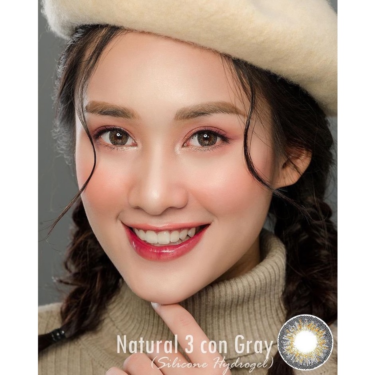 Kính áp tròng Hàn Quốc Ocho Gray - Lens Premium Silicone Hydrogel