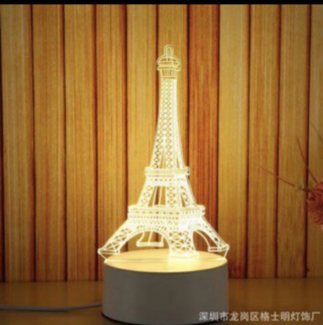 Đèn led 3D quà tặng độc đáo đầy ý nghĩa hình con thuyền và tháp