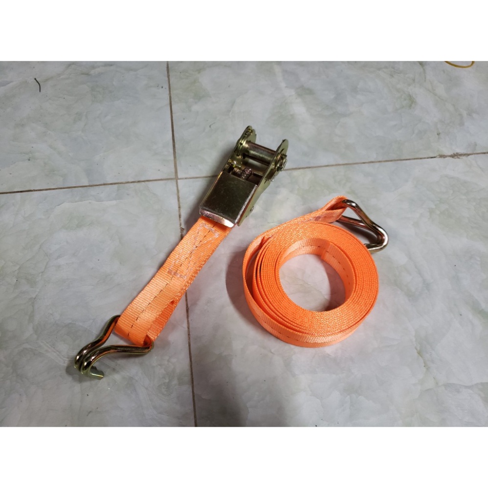 Hàng công ty thanh lý - Dây cảo chằng tăng đơ 25mm 3m, 5m chằng hàng xe máy, pallet, ảnh thật như ảnh