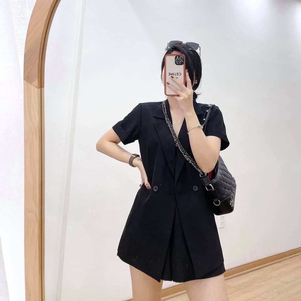 Set Vest Đùi Phối Chun PEONYB Nữ [FREESHIP] 🌸 Bộ quần áo cộc form rộng, short đũi trượt màu ĐEN | TRẮNG | BE Ulzzang 🌸 | BigBuy360 - bigbuy360.vn