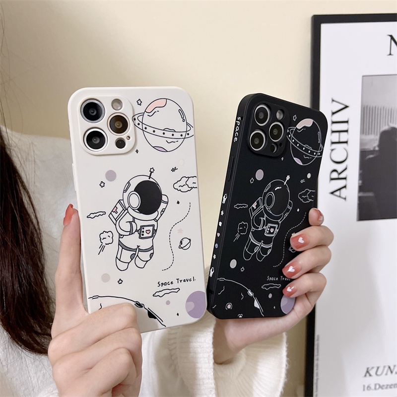 Ốp Điện Thoại TPU Mềm Hình Phi Hành Gia Cho Realme 9i 9Pro C11 C12 C15 C25 C31 C35 C 20 C21 C21Y C3 5i 6i 8i 8 7 6 5 GT