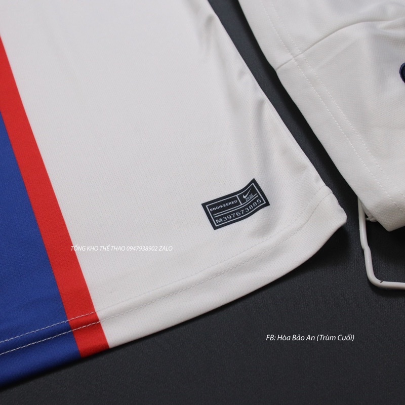 Quần Áo Đá Bóng PSG  Màu Trắng  2023- Hàng Cao Cấp vải Dệt Mềm Mịn Chuẩn Form Âu