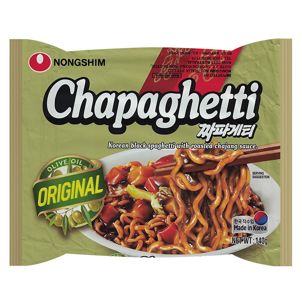 Lốc 5 Gói Mì tương đen Chapaghetti Nongshim (140g / gói)