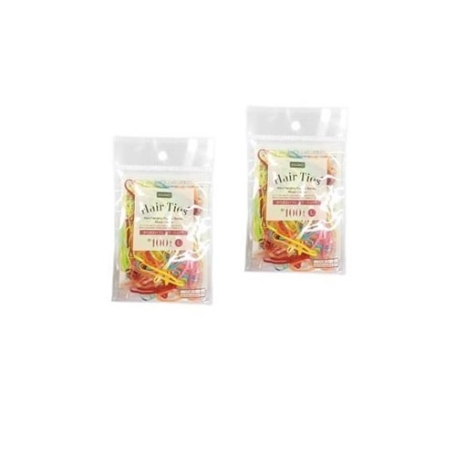 Daiso Thun Buộc Tóc Không Rối (100 Cái) No Tangle Rubber Hair Band L Size Color Mix 100P