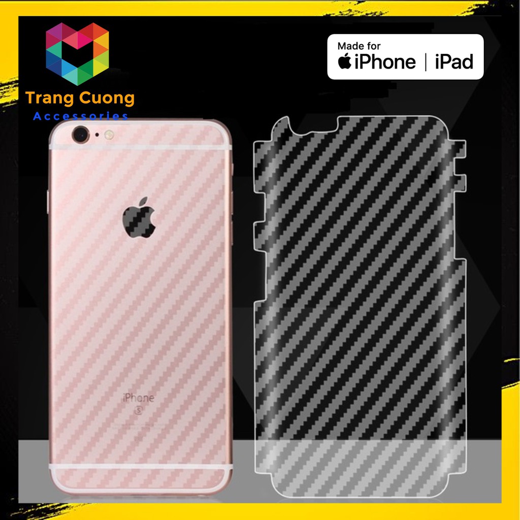 [🔥MUA 5 TẶNG 1🔥] Miếng dán Carbon mặt lưng che khuyết điểm cho IP 6/6S/7/8/7P/8P - CỰC HOT