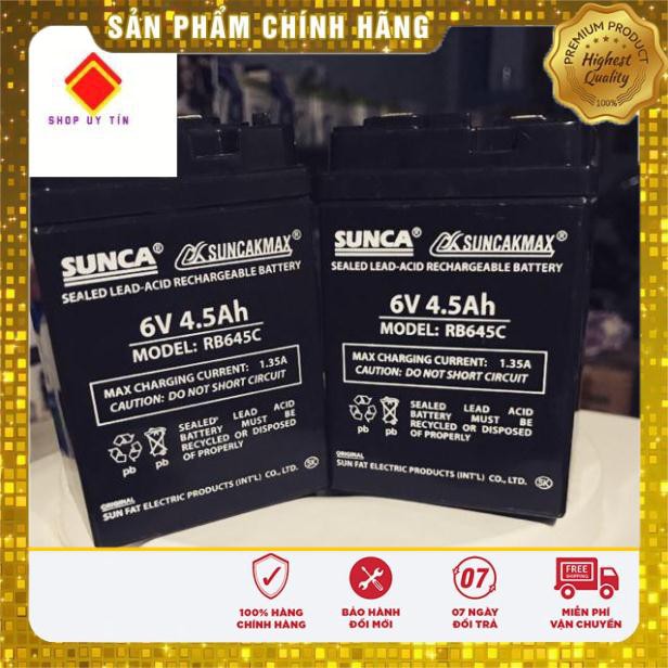 Bình ắc quy Sunca 6v 4.5A dùng cho quạt tích điện