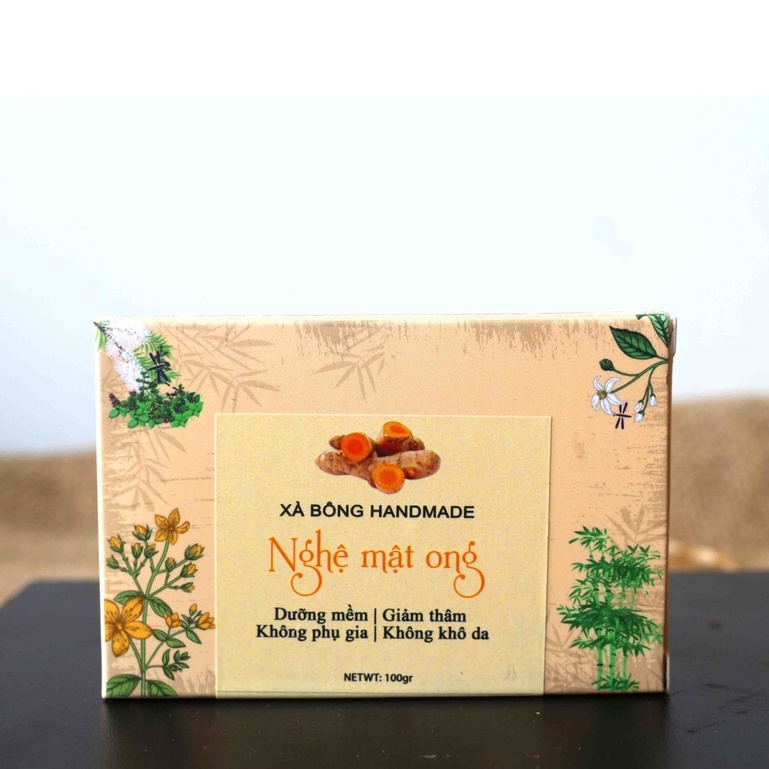 Xà Bông Nghệ Mật ong Handmade Trắng da, Hết thâm-100gr | BigBuy360 - bigbuy360.vn