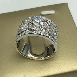 Nhẫn Mạ BạC 925 ĐíNh Đá ThờI Trang (Size 7~11)