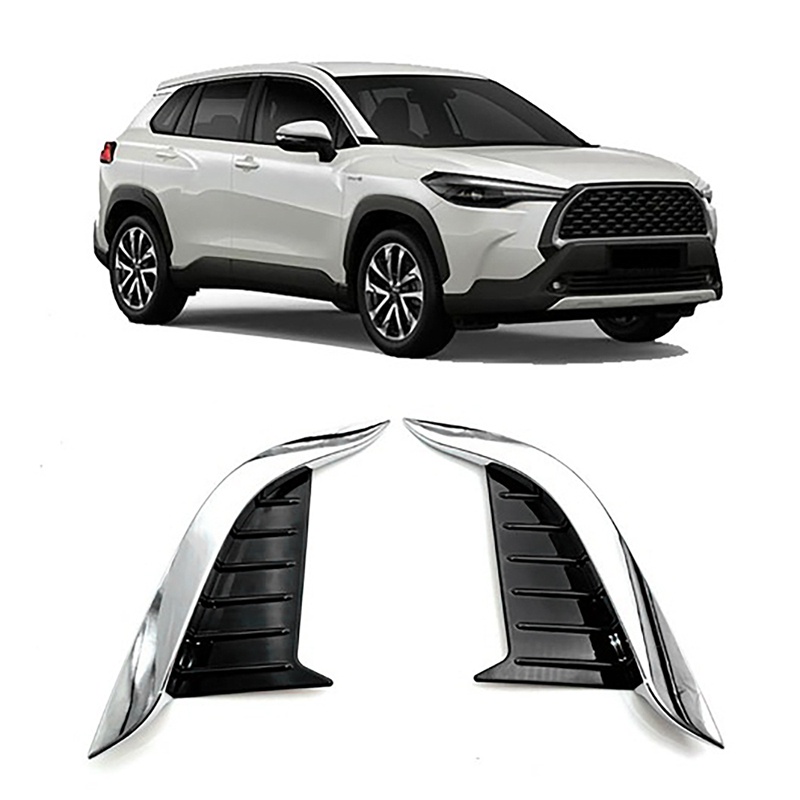 Khung Viền Đèn Pha Xe Hơi Bằng Crom ABS Cho Toyota Corolla Cross 2020 2021