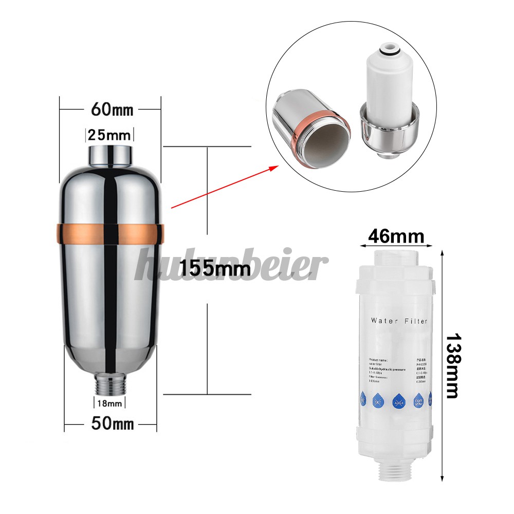 UPGRADE 5-level/15-level Shower Bath Water Purifier Water Filter With Filter Element