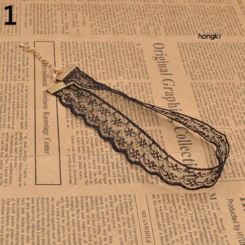 Vòng cổ choker ren hoa thời trang gothic cá tính cho nữ