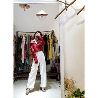 Quần suông trắng hàng thiết kế