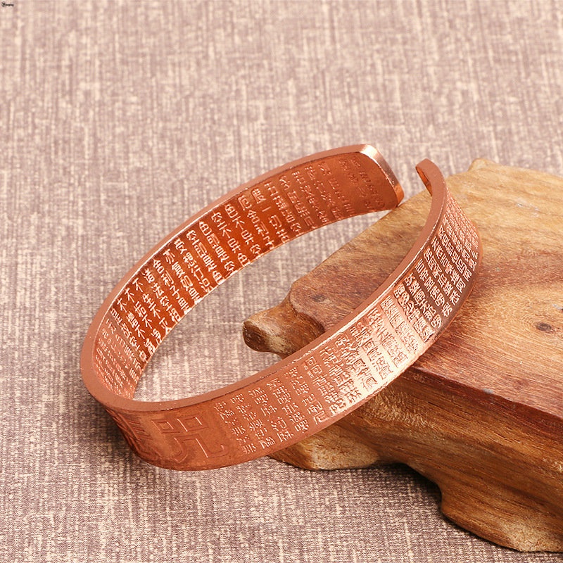 Yueying Vòng Tay Hạt Đồng Nguyên Chất Hình Trái Tim Lõm Phật Giáo Tây Tạng Có Mùi Thơm Hoa Sen