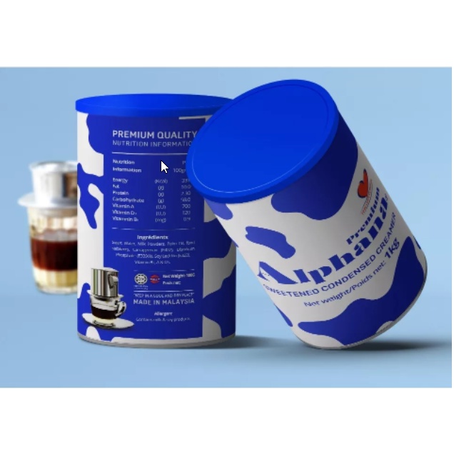 Combo 2 Lon Sữa Đặc Có Đường Premium Alphana Nhập Malaysia 1kg/lon Giàu Protein Vitamin A D3 B1 Không Cholesterol