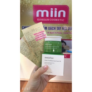 KEM DƯỠNG DA TỪ TRÀ XANH INNISFREE GREEN TEA BALANCING CREAM EX.