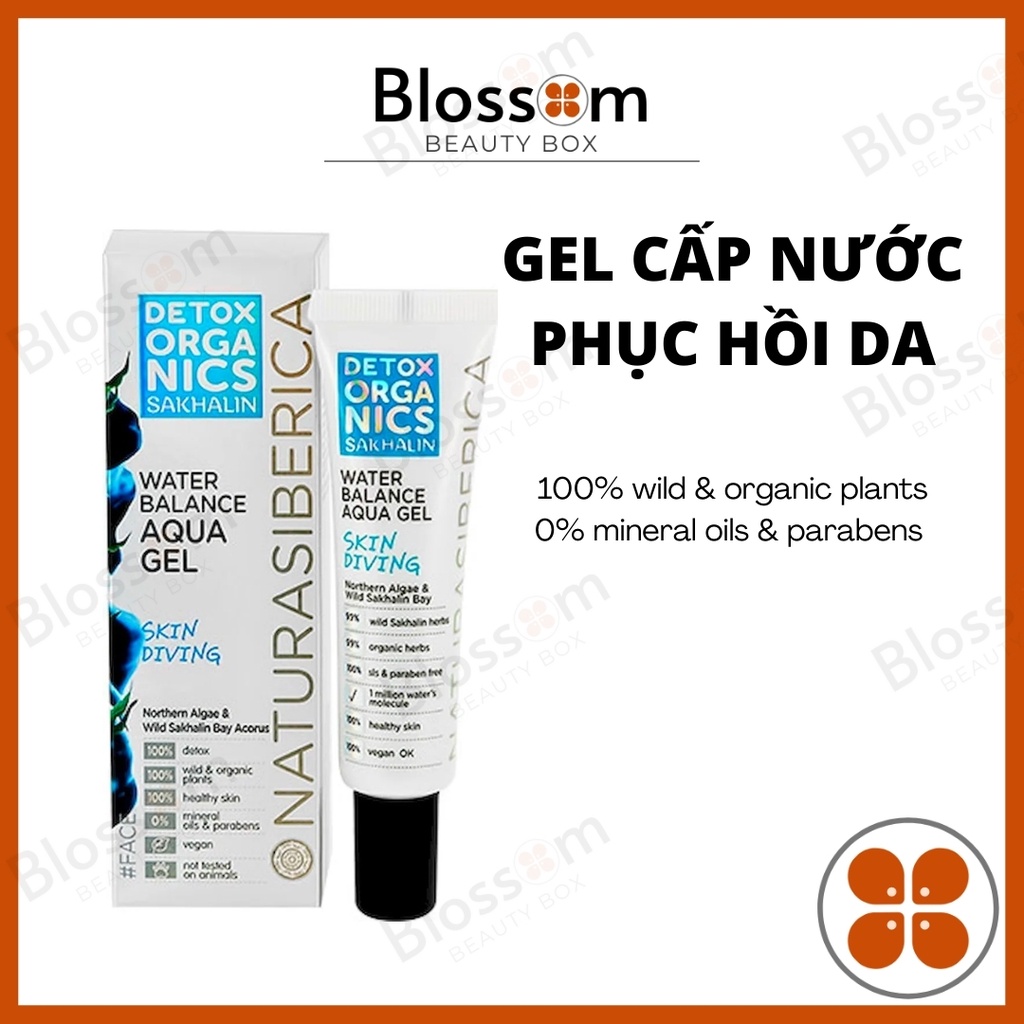 Serum cấp nước Aqua Gel / Vitamin / PP cream detox da NATURA SIBERICA dòng Detox ORGANICS