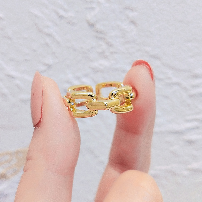 [Jiudolan] Nhẫn Hở Mạ Vàng 18k Có Thể Điều Chỉnh Kích Cỡ