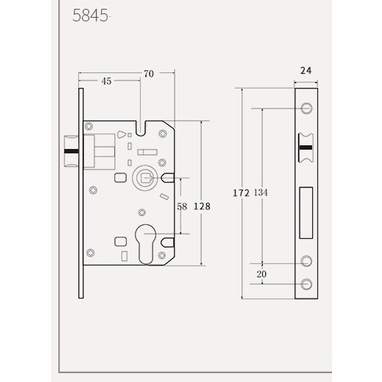 Khoá Cửa Gỗ Tay Gạt Vàng PVD Cửa Thông Phòng F15-B08PVD F15-031PVD