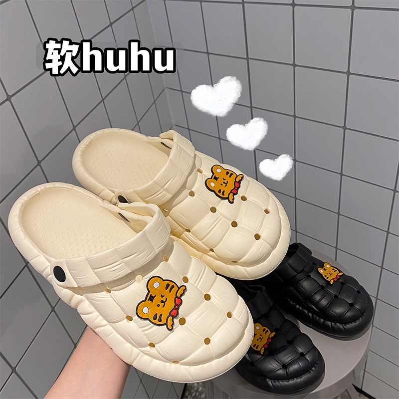 💗 Dép Nữ Giày lười nữ Thời Trang💗Dép Bít Mũi Chống Trượt Đế Mềm Thoáng Khí Khử Mùi Chống Trượt Đục Lỗ Dễ Thương Cho Nữ