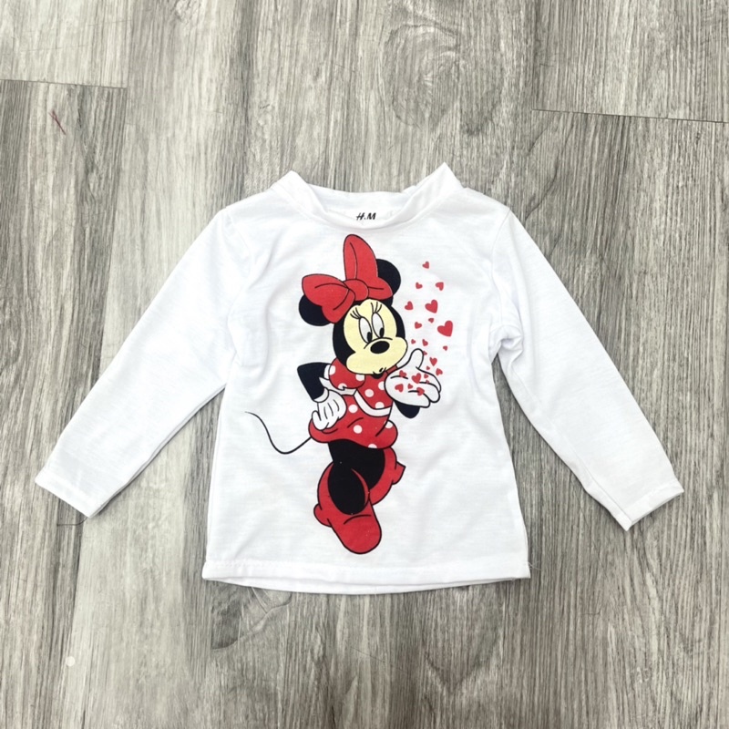 Áo thun dài tay HM Mickey xuất dư cho bé gái - AD03