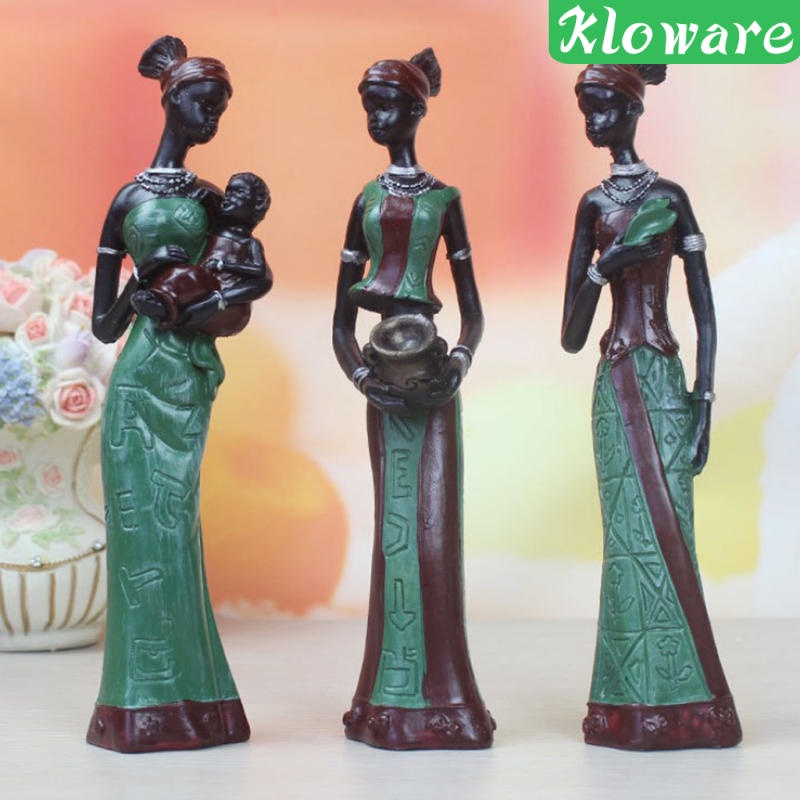 Đồ trang trí nhân vật cô gái châu Phi 7 inch