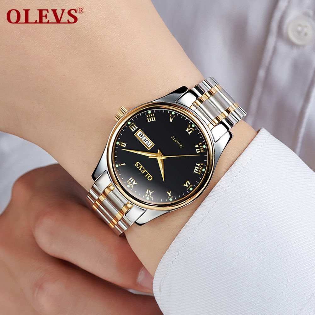 Đồng hồ OLEVS 5568 dây kim loại thanh lịch đơn giản tinh tế cho nam