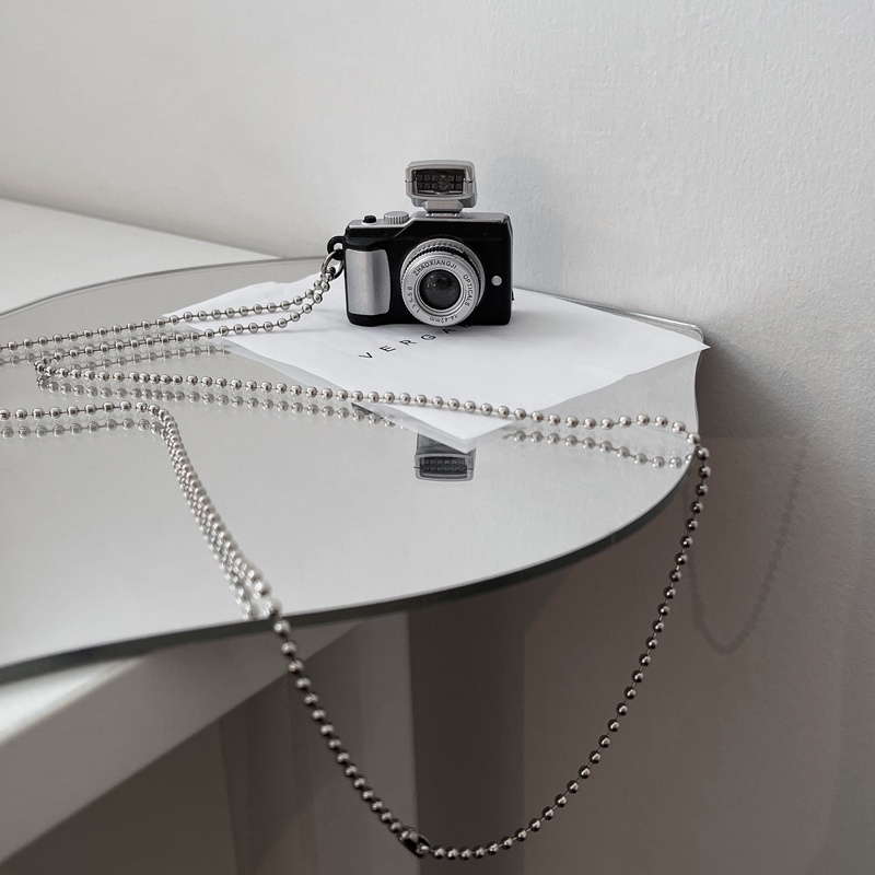 Dây chuyền 19003 mặt máy ảnh flash SLR retro thời trang hip hop cá tính dễ phối với áo sweater