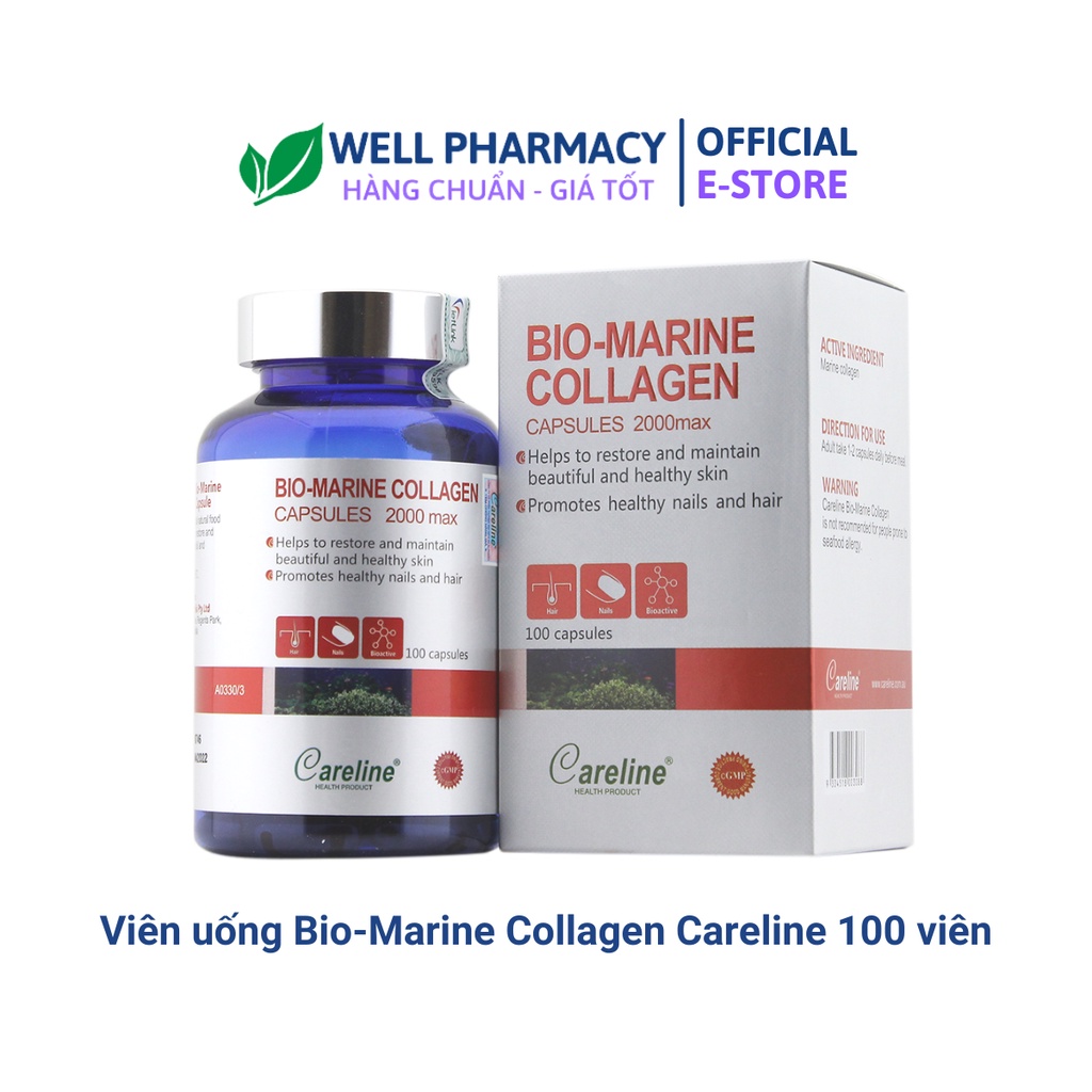 Careline Bio Marine Collagen 2000mg lọ 100 viên