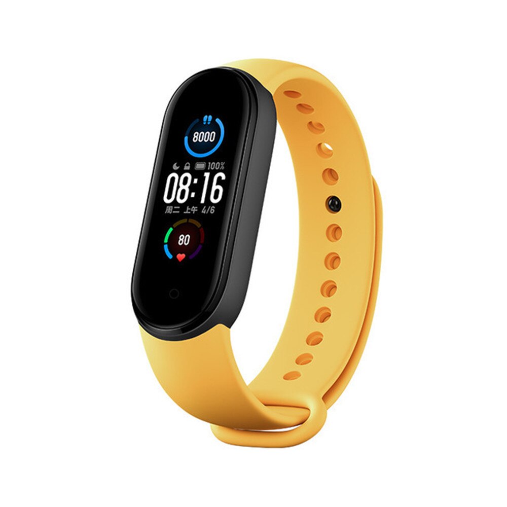 Dây Đeo Thay Thế Chất Liệu Silicon Màu Trơn Cho Mi Band 5 Xiaomi Mi Band 5 Mi Band 3