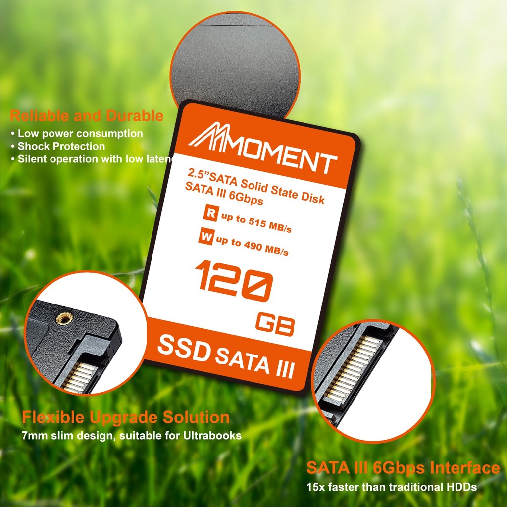 Ổ cứng SSD Sata III Moment 120GB/ 240GB/ 480GB- Chính hãng- Bảo hành 3 năm