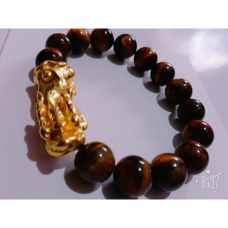 vòng tay đá mắt Hổ 10 ly - mệnh kim, thổ