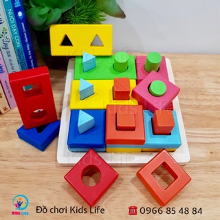 Đồ Chơi Thông Minh - Đò Chơi Xiên Cọc Tư Duy Logic - Giáo Cụ Montessori
