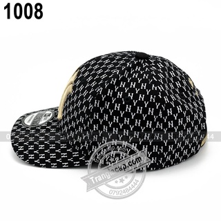 NÓN KẾT MLB MONOGRAM NY NÂU ĐEN