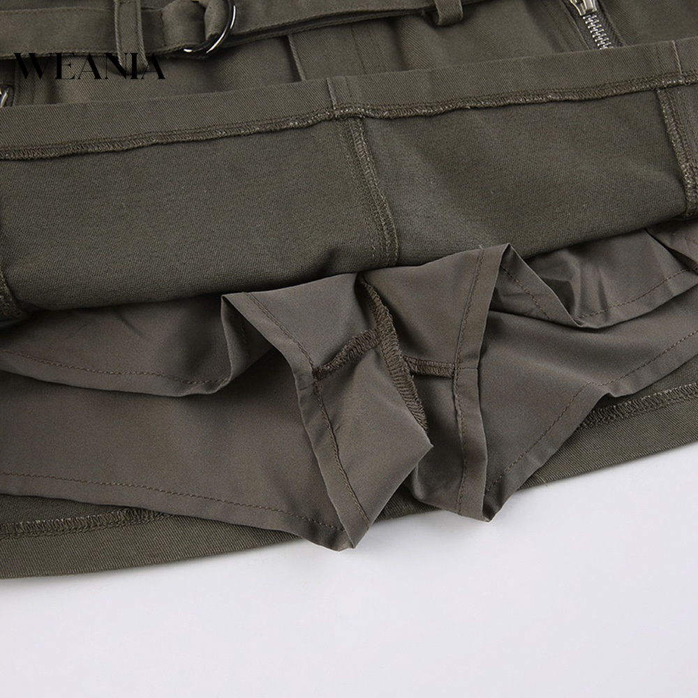 Chân Váy Ngắn Lưng Cao Thiết Kế Lệch Tà Thời Trang Cho Nữ