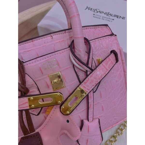 Túi XÁCH HM BIKIN VÂN LƯNG CÁ SẤU(  tặng kèm ngựa treo túi)