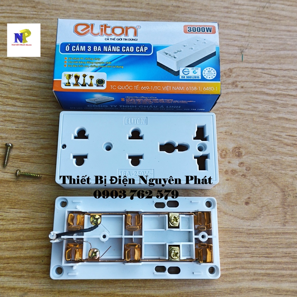 Ổ CẮM 3 ĐA NĂNG CAO CẤP ELITON CS3000W