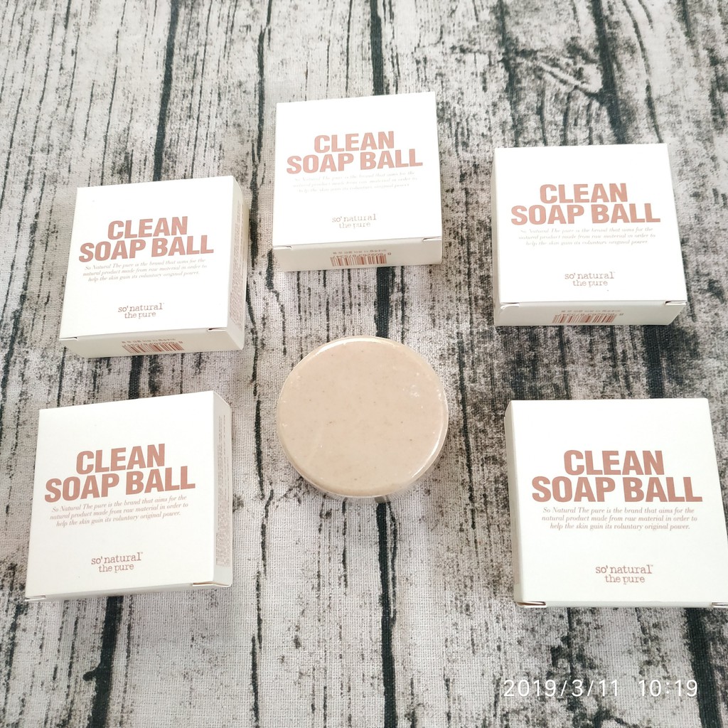 [Cam Kết Chuẩn Auth] Xà Phòng Rửa Mặt So Natural Clean Soap Ball