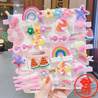 Sét 14 kẹp tóc Nhiều Hình Kute Cho Bé Gái KT13