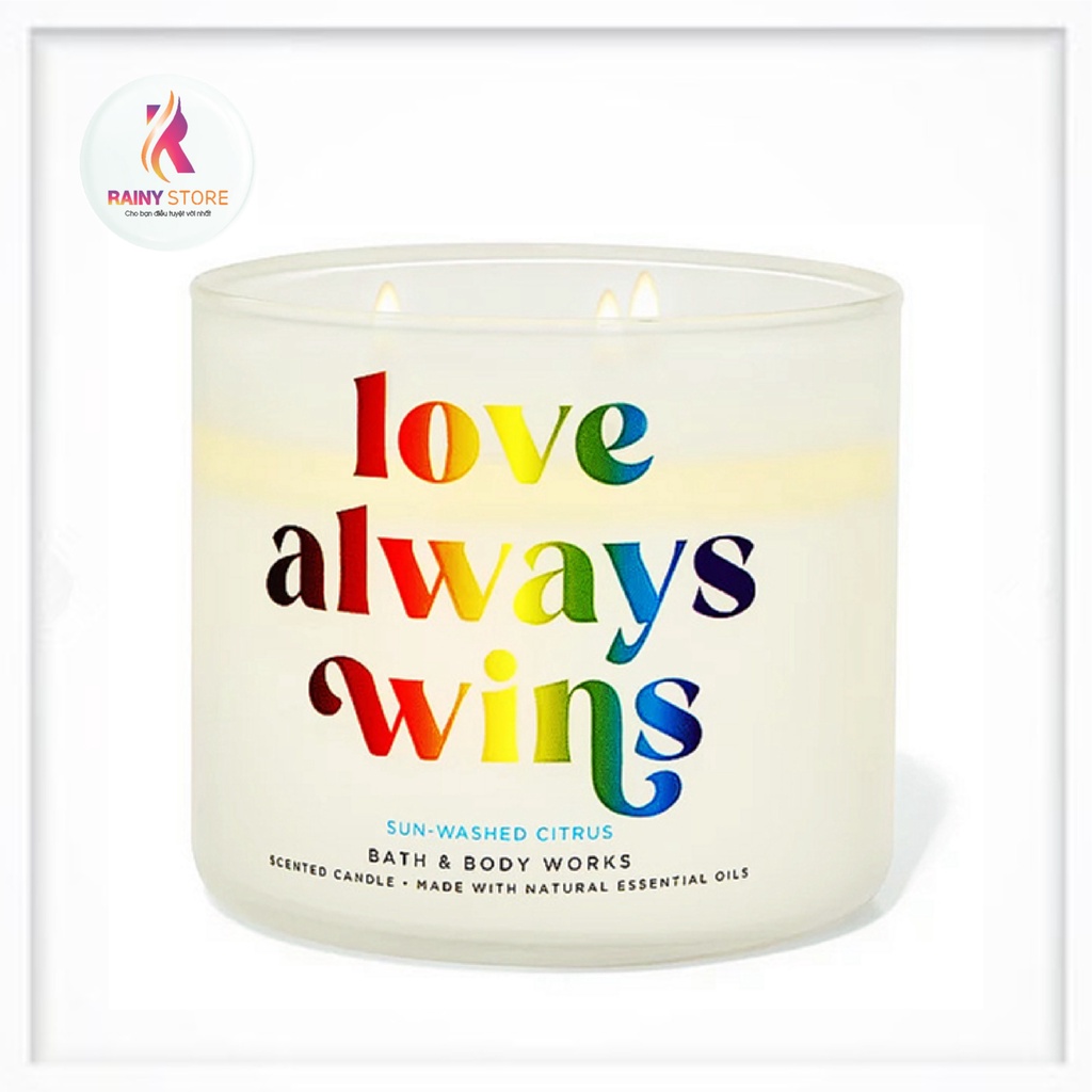 Nến thơm 3 tim cao cấp Bath &amp; Body Works Love Always Wins 411g