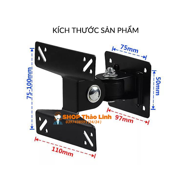 Giá Treo Màn Hình Máy Tính Xoay 180 Độ ( F01 )  17-32 inch Thiết Kế Treo Tường